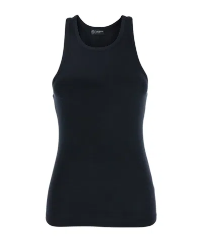 Ag Round-neck Vest In Black