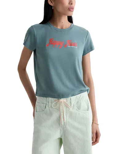 Ag Sadie Crew Cropped Tee In Blue