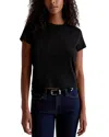 Ag Sadie Crew Cropped Tee In Black