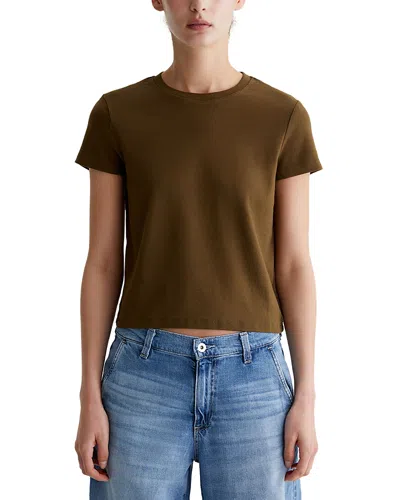 Ag Sadie Crew Cropped Tee In Dried Grass