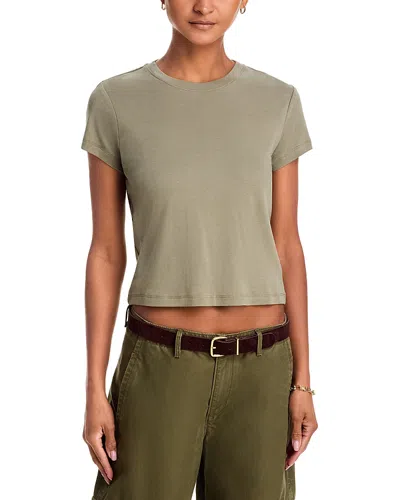 Ag Sadie Crew Cropped Tee In Green