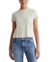 Ag Sadie Crew Cropped Tee In White