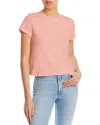 Ag Sadie Crew Cropped Tee In Pink Peach