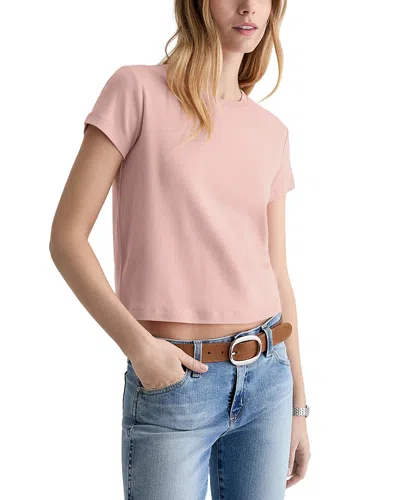 Ag Sadie Crew Cropped Tee In Pink