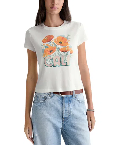 Ag Sadie Crew Cropped Tee In White
