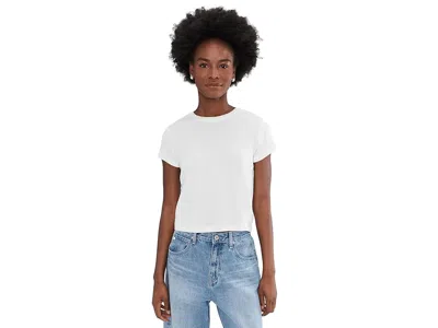 Ag Sadie Crew Neck Crop T-shirt In White