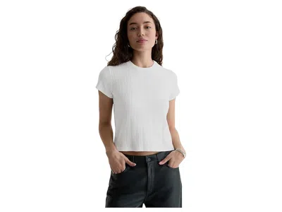 Ag Sadie Crew Neck Crop T-shirt In White