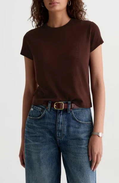 Ag Sadie Crop T-shirt In Brown