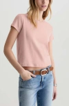 Ag Sadie Crew Cropped Tee In Pink