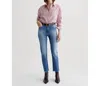 Ag Mari Mid Rise Ankle Slim Straight Leg Jeans In Multi