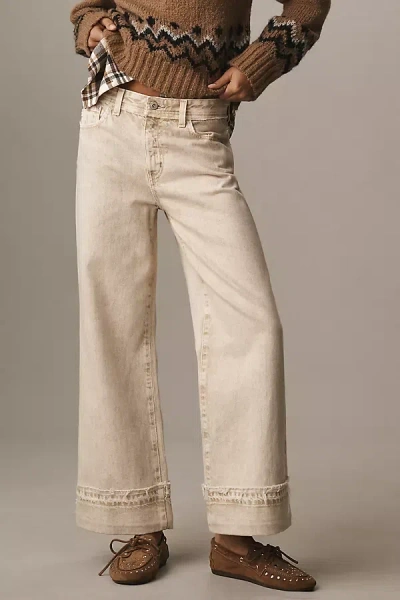 Ag Saige High-rise Crop Wide-leg Jeans In Neutral