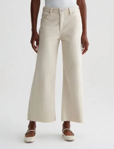 AG SAIGE HIGH-RISE WIDE LEG CROP JEAN IN OPAL STONE