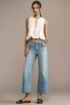 Ag Saige Mid Rise Wide Leg Crop Jean In Dana Point In Blue