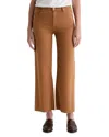 Ag Saige High Rise Wide Leg Crop Jeans In Ginger In Brown