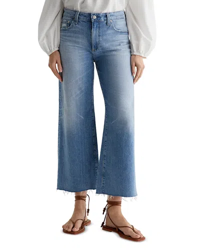 Ag Saige High Rise Wide Leg Cropped Jeans In 22 Years In Blue