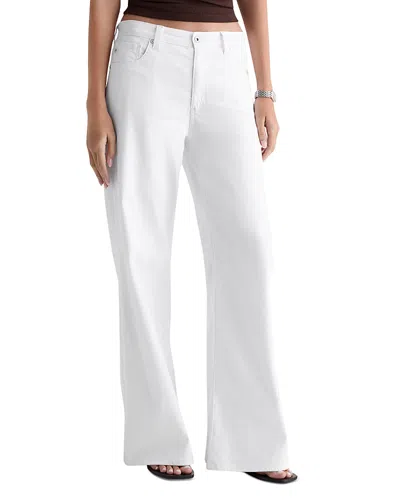 Ag Saige High Rise Wide Leg Jeans In Gallery White