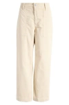 Ag Saige High Waist Ankle Wide Leg Corduroy Pants In Opal Stone