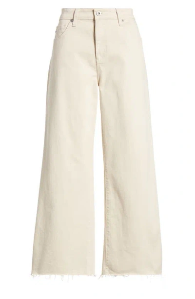 Ag Saige High Waist Ankle Wide Leg Jeans In White