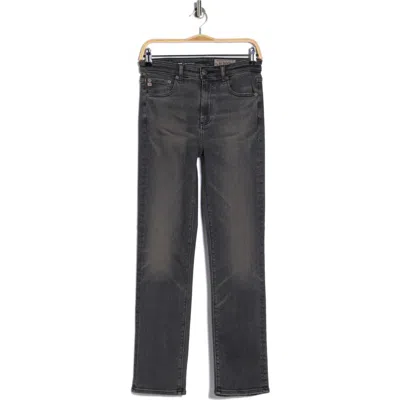 Ag Saige High Waist Straight Leg Jeans In Black