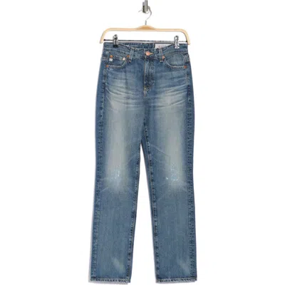 Ag Saige High Waist Straight Leg Jeans In Blue