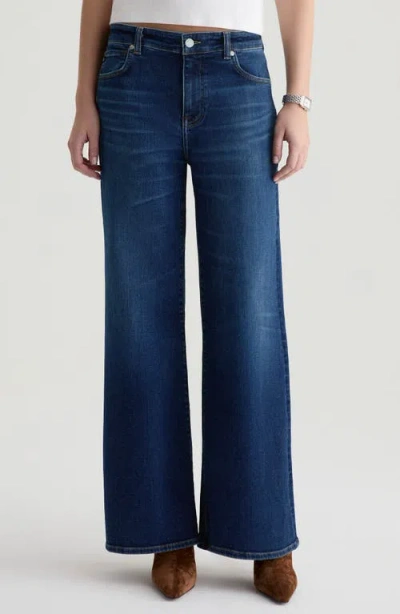 Ag Saige High Waist Wide Leg Jeans In Blue