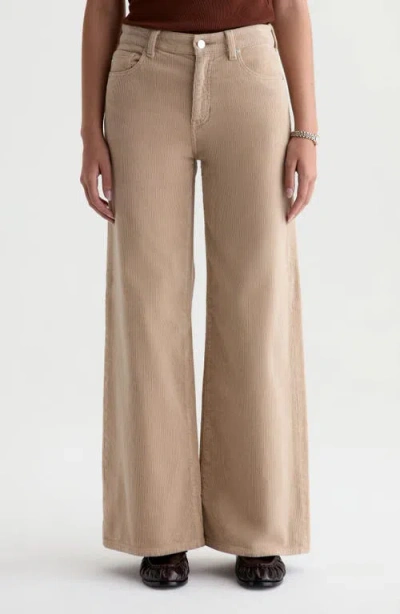 Ag Saige High Waist Wide Leg Jeans In Studio Tan