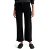 Ag Saige Mid Rise Ankle Wide Leg Jeans In Black