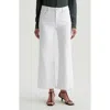 Ag Saige High Waist Ankle Wide Leg Jeans In Gallery White