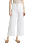 Ag Saige Mid Rise Ankle Wide Leg Jeans In Modern White