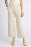 Ag Saige High Waist Ankle Wide Leg Corduroy Pants In Opal Stone