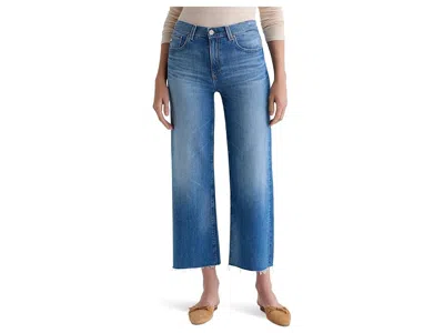 Ag Saige Mid Rise Wide Leg Crop In 13 Years Allure In Blue