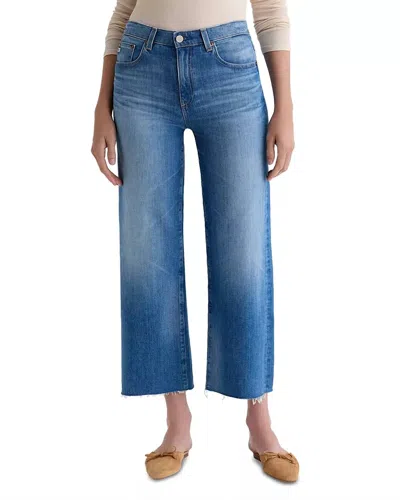 Ag Saige Mid Rise Wide Leg Crop Jeans In 13 Years Allure In Blue