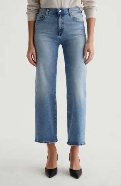 Ag Saige Mid Rise Wide Leg Crop Jeans In Momento