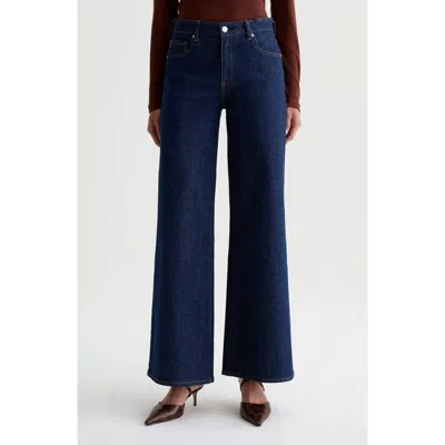 Ag Saige Mid Rise Wide Leg Jeans In Blue