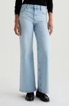 Ag Saige Mid Rise Wide Leg Jeans In Blue