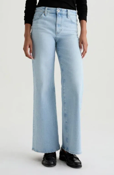 Ag Saige Mid Rise Wide Leg Jeans In Blue