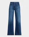 Ag Saige Mid-rise Wide-leg Jeans In Blue