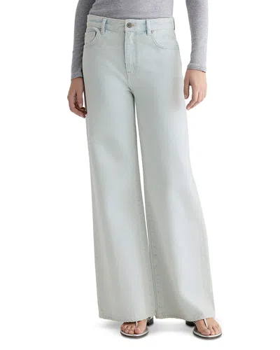 Ag Saige Mid Rise Wide Leg Jeans In Luminance In Blue