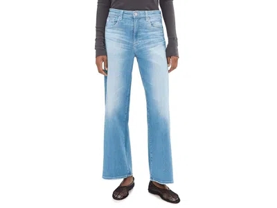 Ag Saige Mid-rise Wide Leg Crop In Expedition In Blue