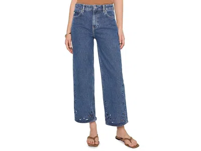 Ag Saige Mid-rise Wide Leg Crop In Malbec Women's Jeans Malbec: 25 27 In Blue