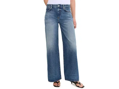 Ag Saige Mid-rise Wide Leg In Nostalgia Women's Jeans Nostalgia: 30 31 In Blue