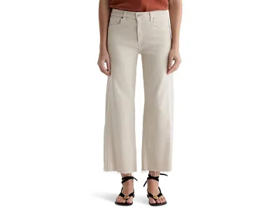 Ag Saige Mid-rise Wide Leg In Opal Stone In White