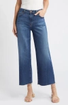 Ag Saige Wide Leg Crop Jeans In Plume In Blue