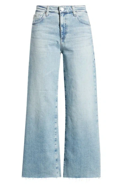 Ag Saige High Rise Wide Leg Cropped Jeans In Eclipsed In Eclipsed