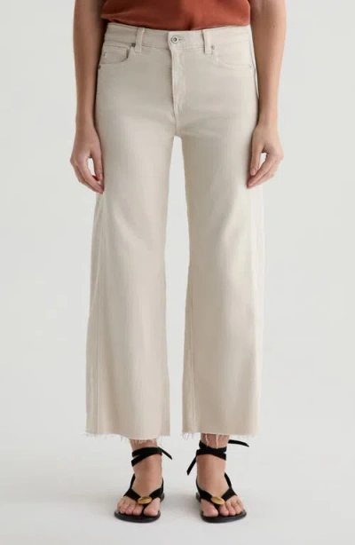 AG AG SAIGE RAW HEM PANELED ANKLE WIDE LEG JEANS