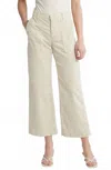 Ag Saige Wide Leg Crop Corduroy Jean In Opal Stone In Neutral