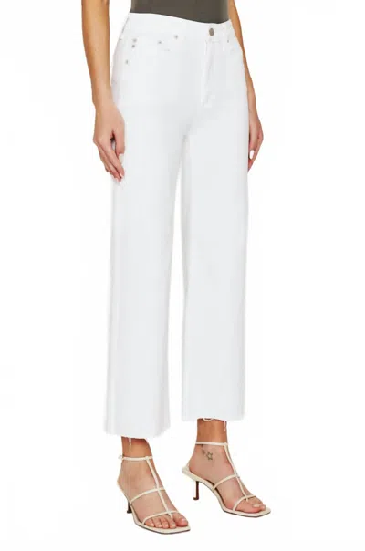 Ag Saige Wide Leg Crop Denim Jeans In Modern White In Multi
