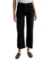 Ag Saige Raw Hem Crop Wide Leg Jeans In Glasgow
