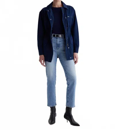 Ag Saige Wide Leg Crop Jean In 22 Year Whisper In Blue