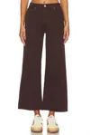 Ag Saige Crop Wide Leg Crop Jeans In Amaretto Noir In Multi